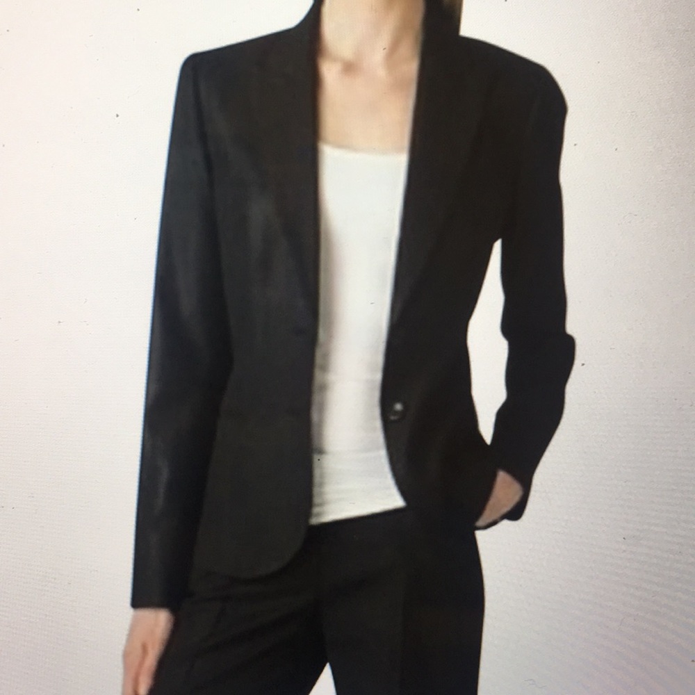 Theory 'Nichelle' wool blend black blazer